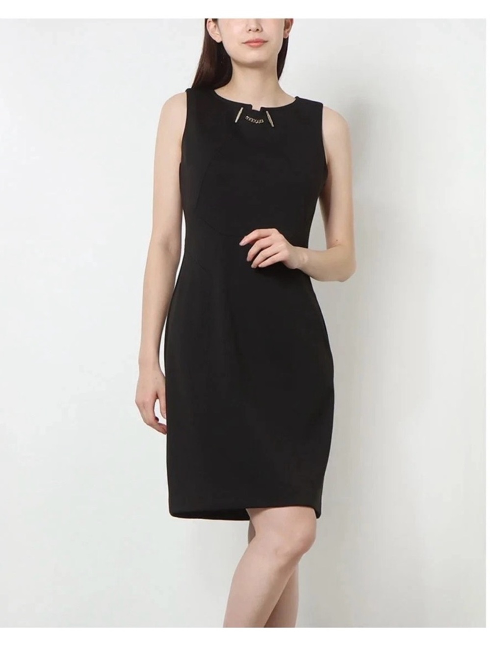 Ivanka Trump Black Sleeveless Sheath Dress